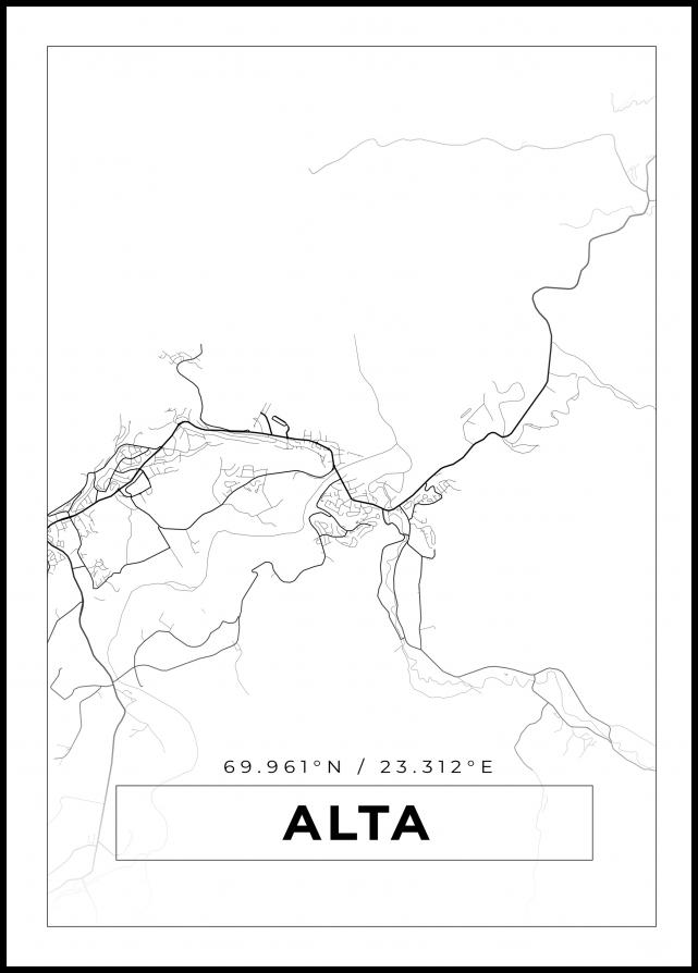 Mapa - Alta - Cartaz Branco