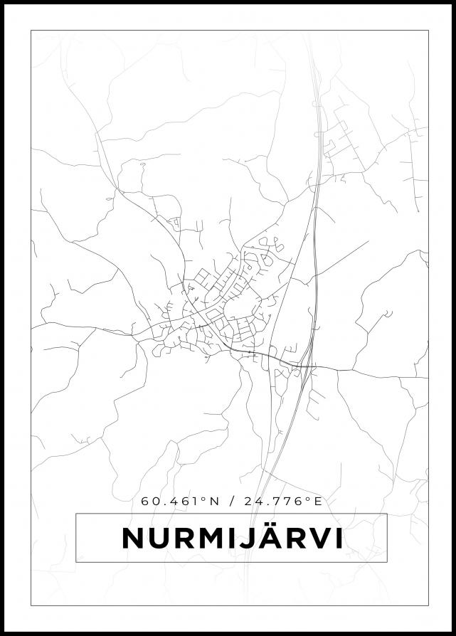Mapa - Nurmijärvi - Cartaz Branco