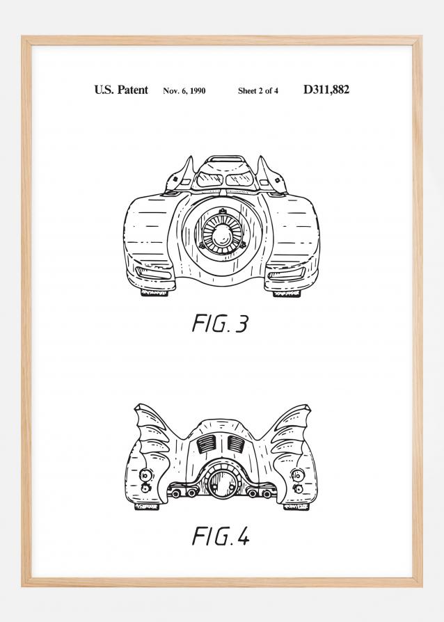 Desenho de patentes - Batman - Batmobile 1990 II Póster
