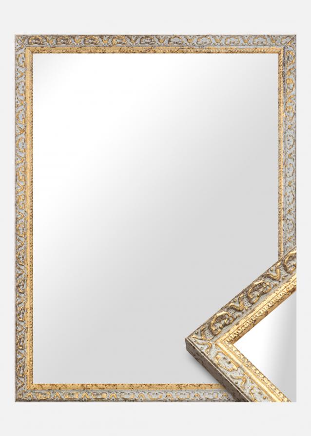 Espelho Smith Amarelod-Prateado - Tamanho personalizável