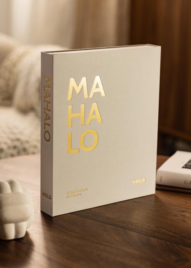 KAILA MAHALO Creme - Coffee Table Photo Álbum (60 Páginas pretas / 30 folhas)