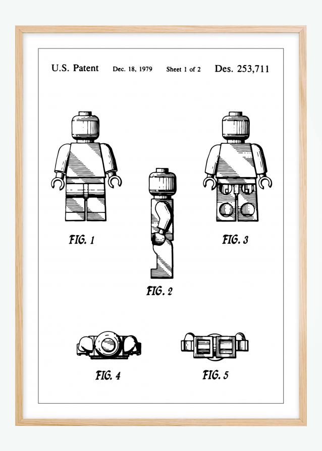 Desenho de patentes - Lego I Póster