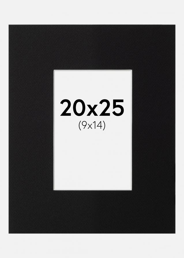 Passe-partout XL Preto (Bordo interior branco) 20x25 cm (9x14)