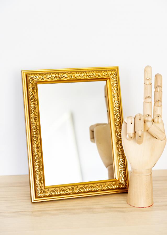 Espelho Nostalgia Dourado 19x24 cm