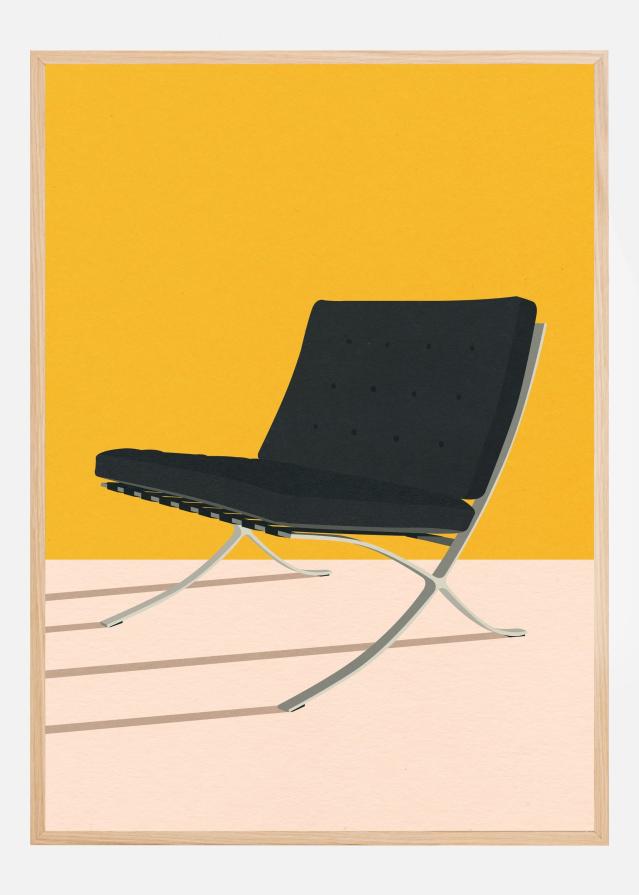 Barcelona Chair By Mies Van Der Rohe Póster