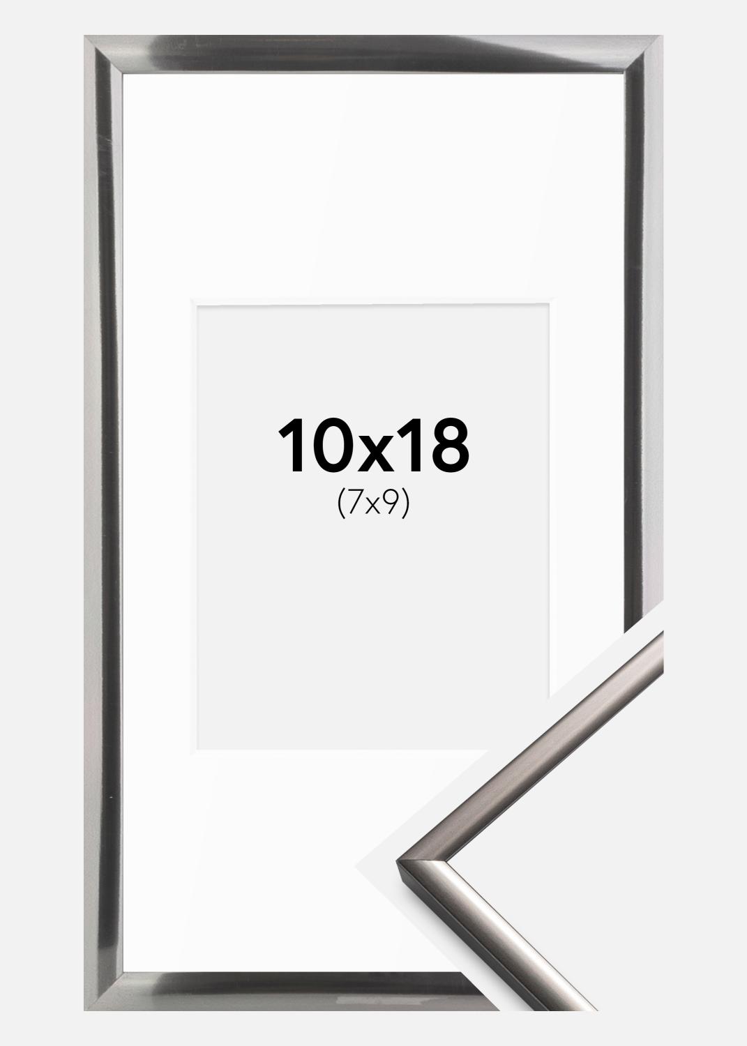 Product Image for Moldura New Lifestyle aço 10x18 cm - passe-partout Branco 8x10 cm