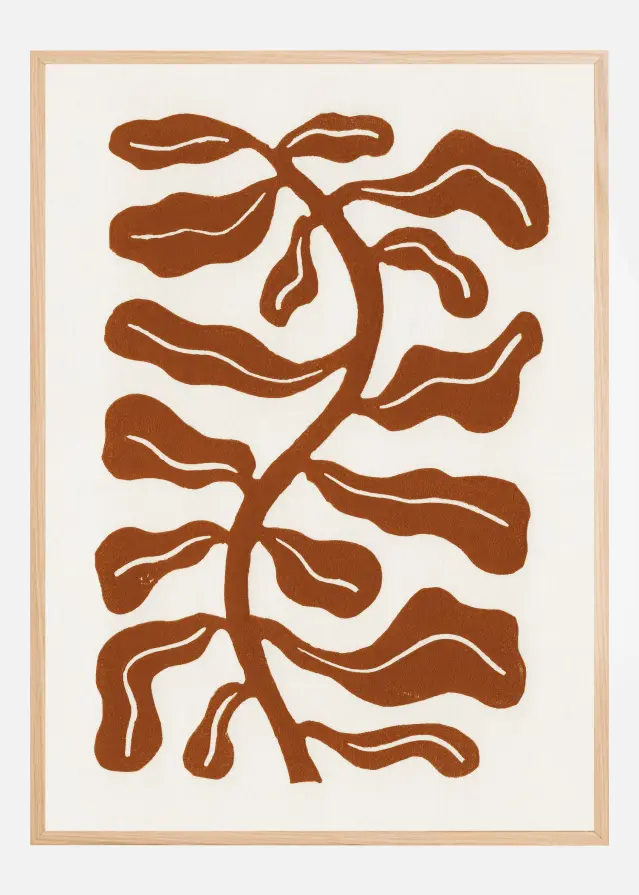 Wind Kissed Plant / Saddle Brown Póster