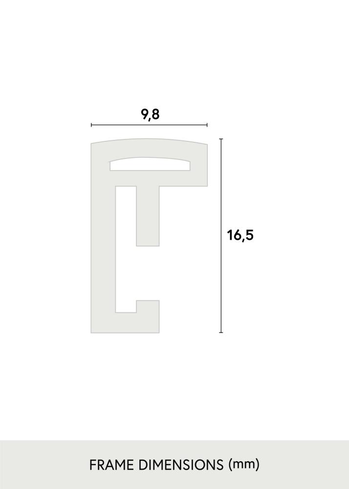 Moldura Scandi Preto 70x100 cm - Passe-partout Branco 59,4x84 cm (A1)