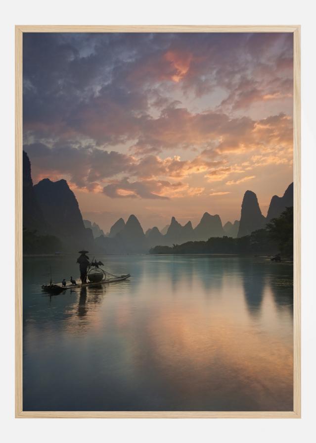 Li River Sunrise Póster