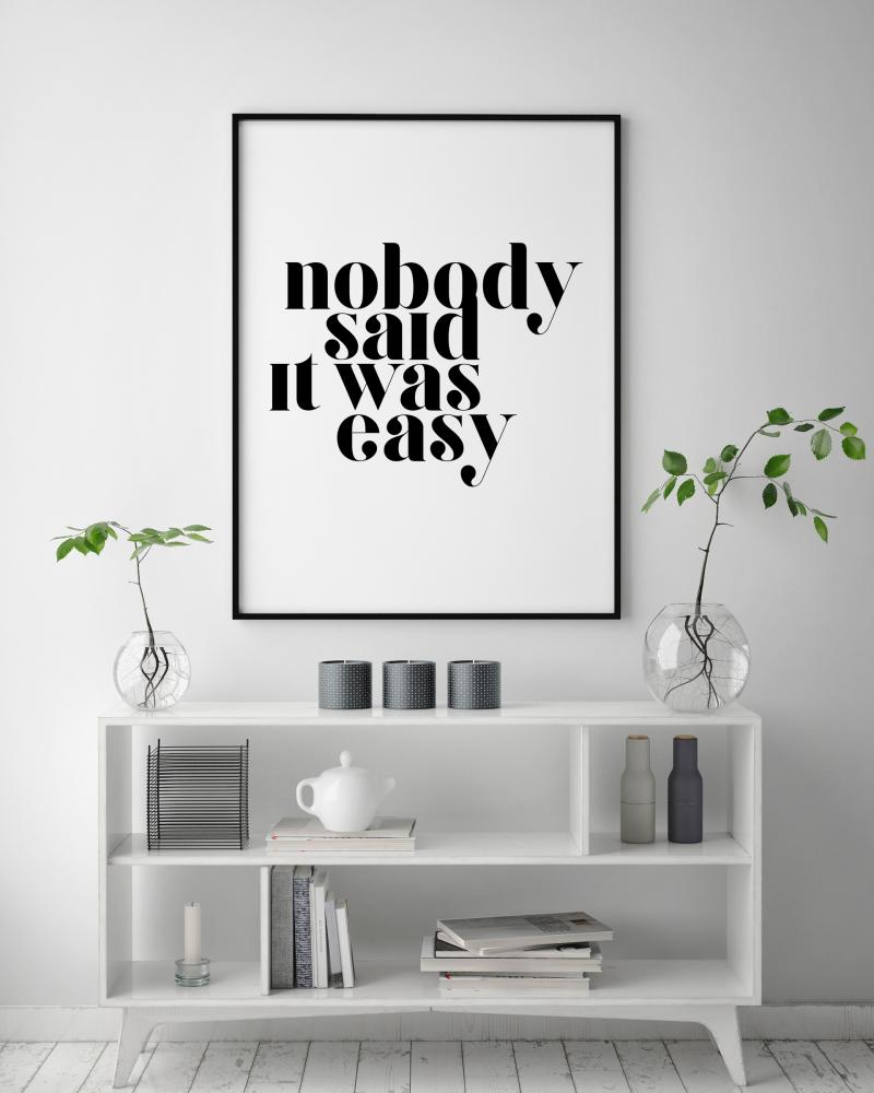 Nobody said it was easy Póster