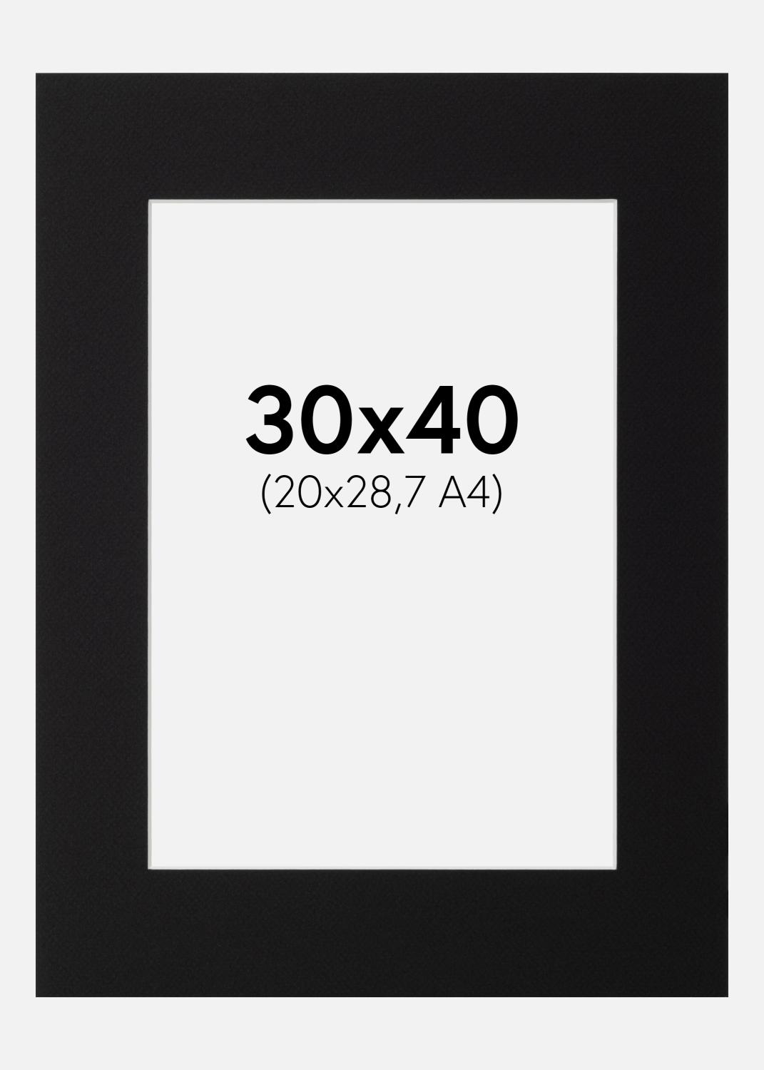 Product Image for Passe-partout Preto Padrão (Bordo interior branco) 30x40 cm (20x28,7 - A4)