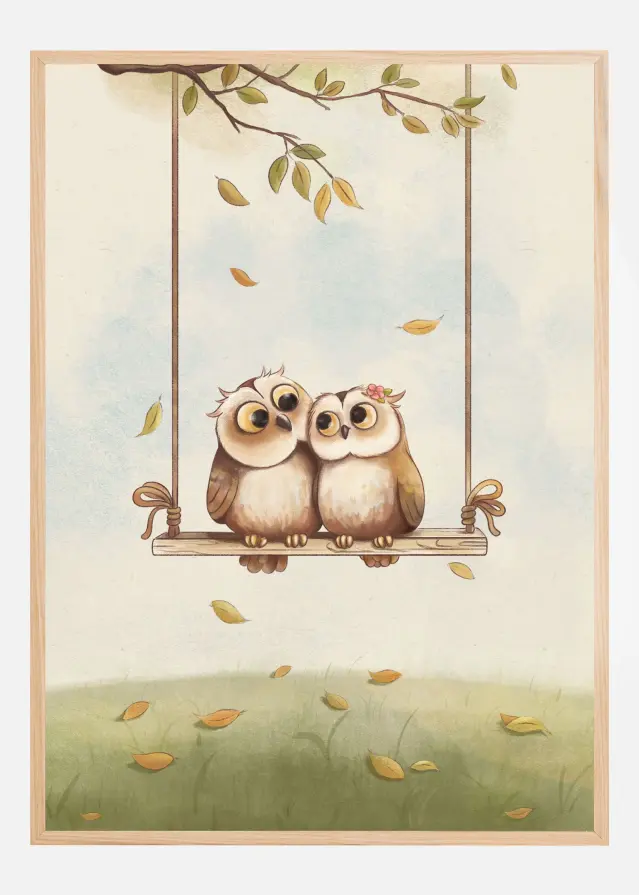 Owls in love Póster