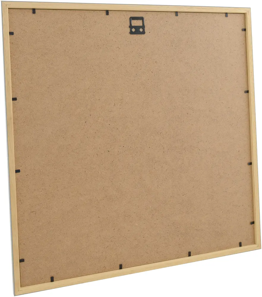 Moldura Slim Mate Vidro antirreflexo Prateado 40x40 cm