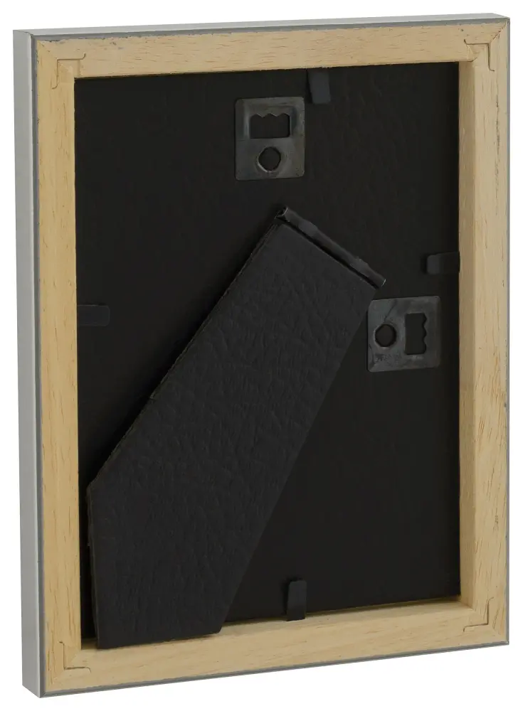 Moldura Slim Mate Vidro antirreflexo Prateado 9x12 cm