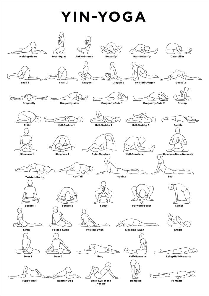 Yoga - White Póster