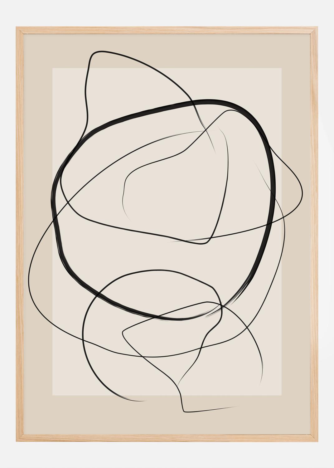 Product Image for Soft Abstract Lines Art Póster (21x29.7 cm (A4))