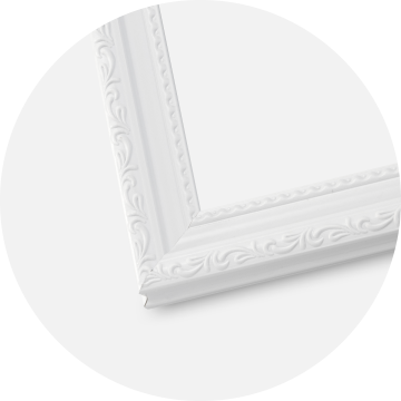 Moldura Abisko Branco 40x60 cm - Passe-partout Branco 32,9x48,3 cm (A3+)