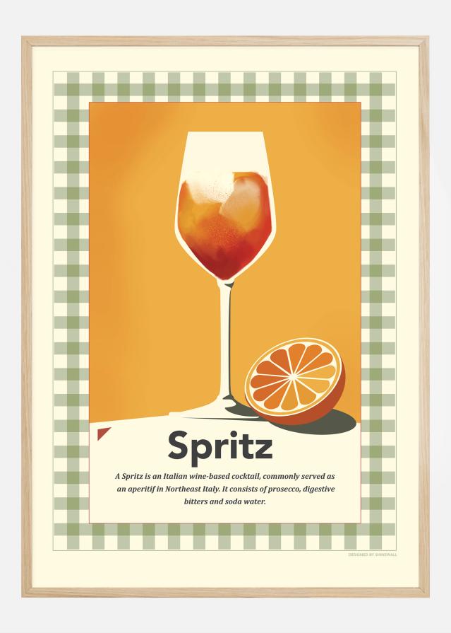 Spritz retro print Póster