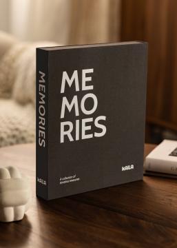 KAILA MEMORIES Black/White - Coffee Table Photo Álbum (60 Preto Sidor)