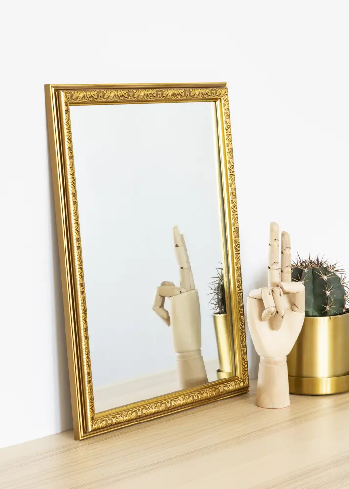 Espelho Nostalgia Dourado 34x44 cm