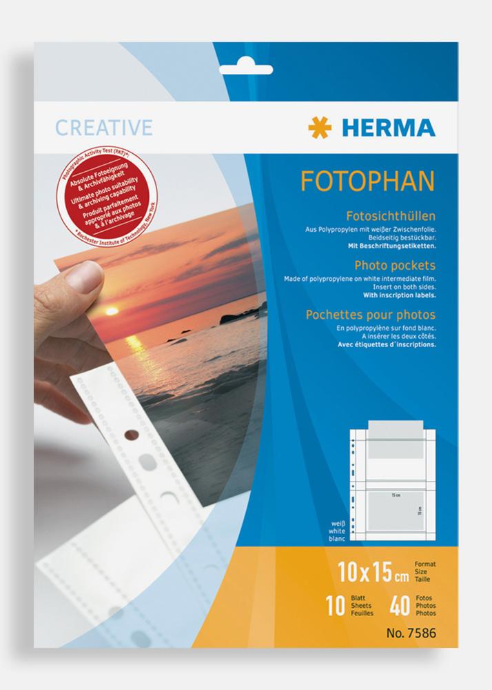 Herma Bolsas para fotografias 10x15 cm horizontal - 10 unidades Branco