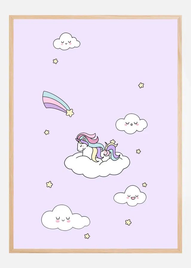 Kawaii Unicorn Póster