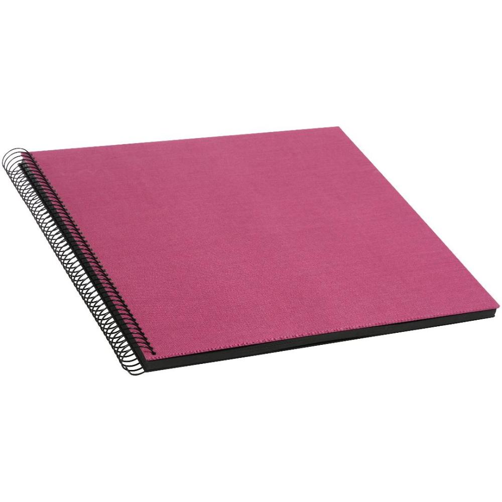 Bella Vista Álbum de espiral Fuchsia - 35x30 cm (40 Páginas pretas / 20 folhas)