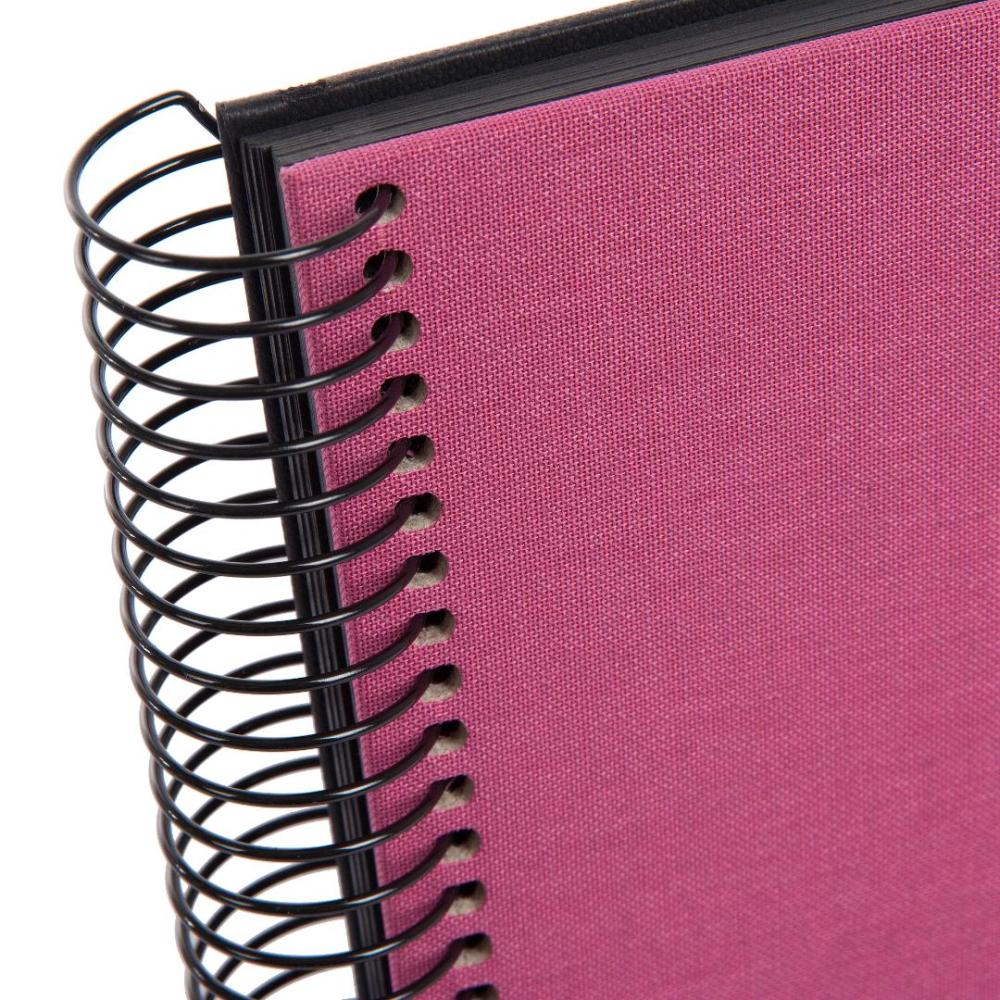 Bella Vista Álbum de espiral Fuchsia - 35x30 cm (40 Páginas pretas / 20 folhas)