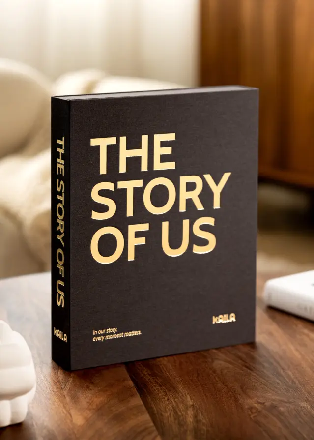 KAILA THE STORY OF US Black - Coffee Table Photo Álbum (60 Páginas pretas)