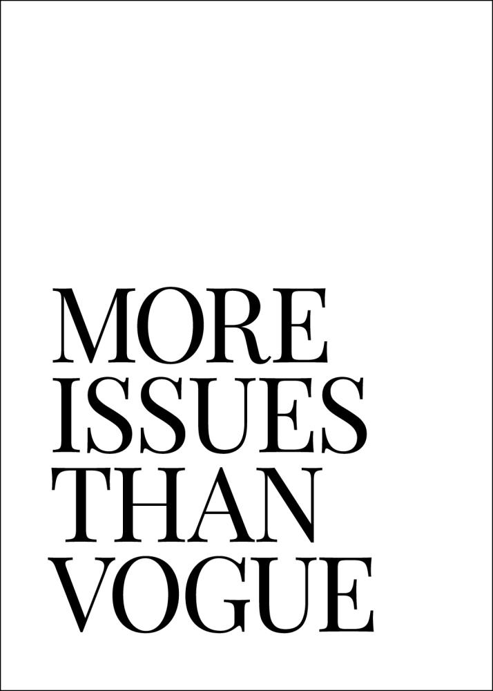 More Issues Than Vogue Póster