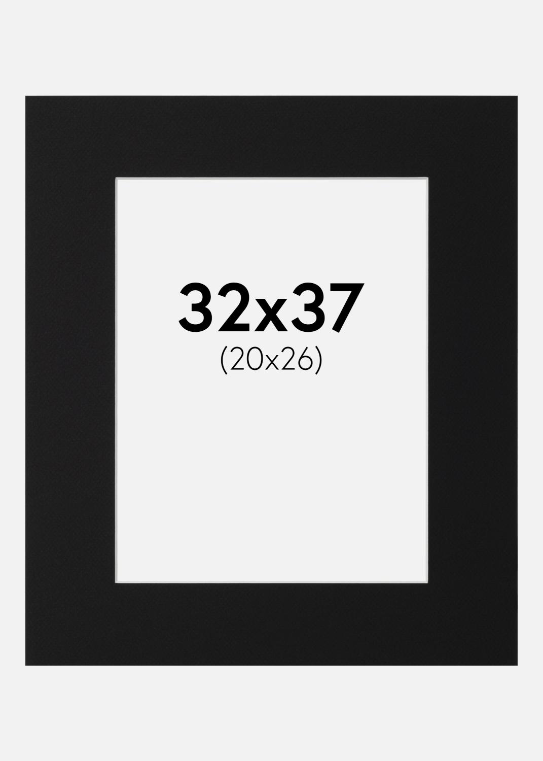 Product Image for Passe-partout Preto Padrão (Bordo interior branco) 32x37 cm (20x26)