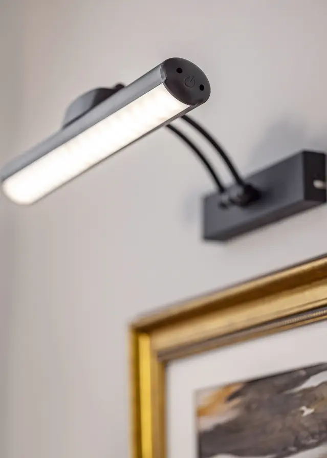KAILA Lustre Alimentado por Bateria Iluminação de Quadros 32 cm - Preto