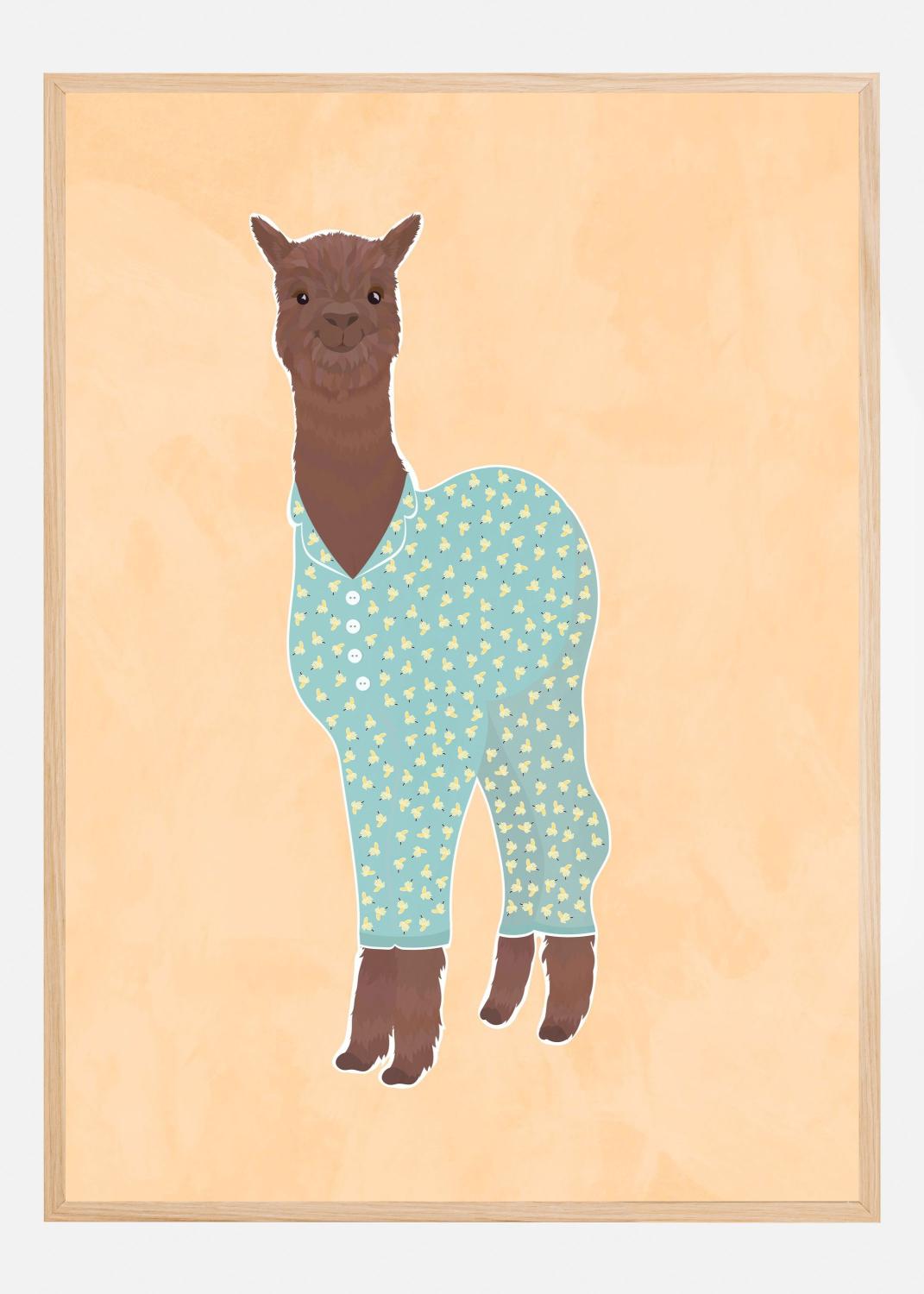 Product Image for Llama In Pjs Banana Orange Póster (100x140 cm)