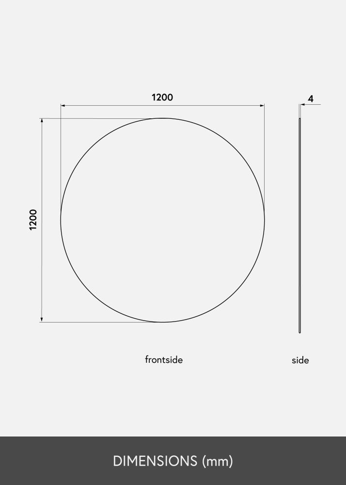 KAILA Redondo Espelho 120 cm Ø