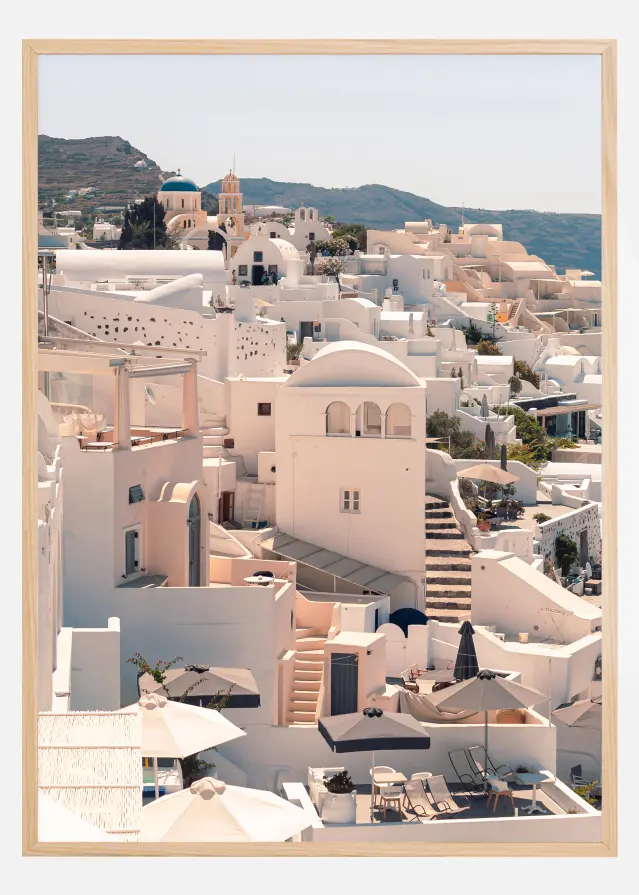 Santorini Village Póster