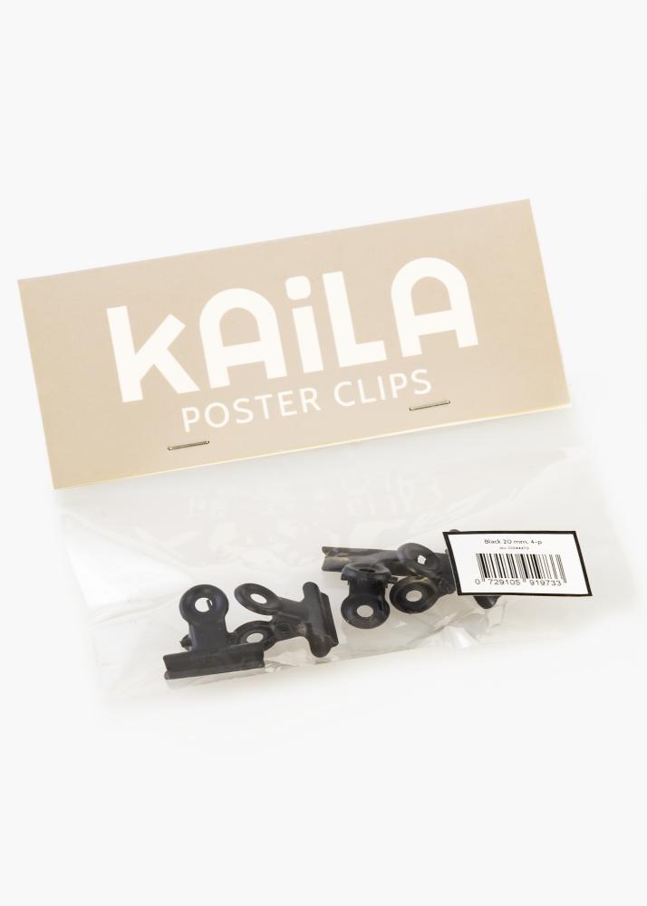 KAILA Póster Clip Black 20 mm - 4-p