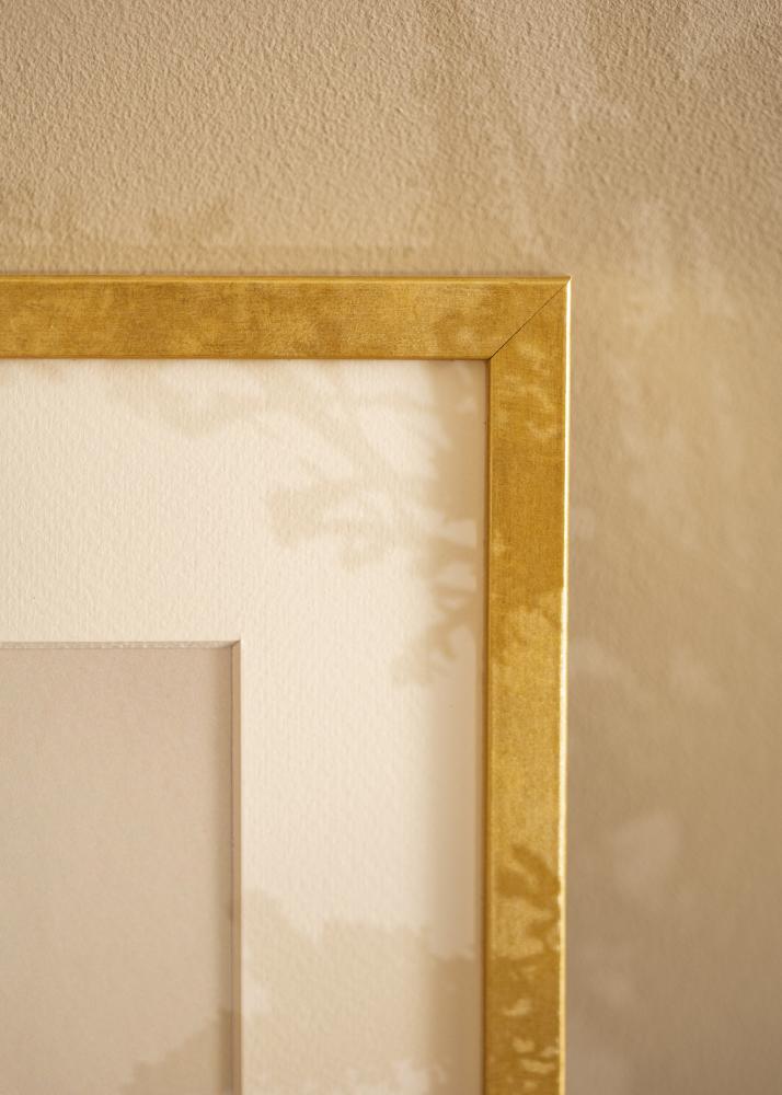 Moldura Ares Vidro acrílico Dourado 45x60 cm