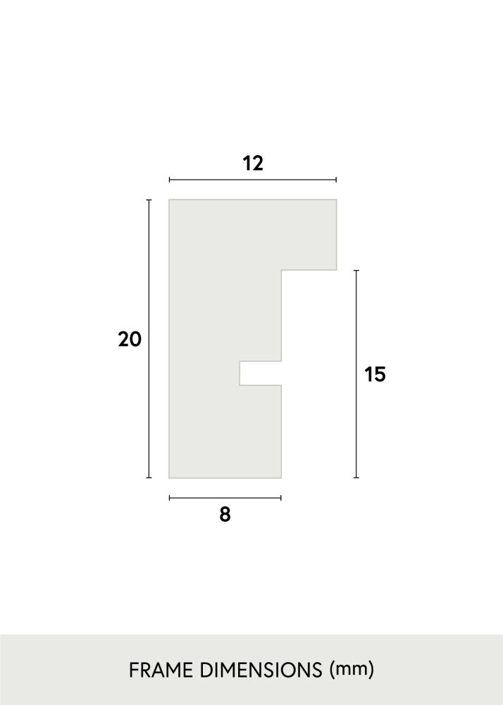 Moldura E-Line Verde 50x70 cm - Passe-partout Preto 42x59,4 cm (A2)