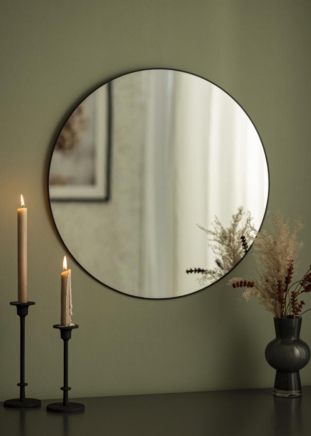 KAILA Round Mirror - Thin Black 60 cm Ø