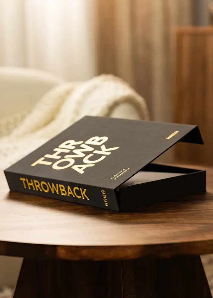 KAILA THROWBACK Black - Coffee Table Photo Álbum (60 Páginas pretas / 30 folhas)