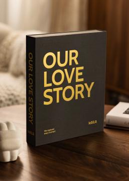 KAILA OUR LOVE story Black - Coffee Table Photo Álbum (60 Preto Sidor)