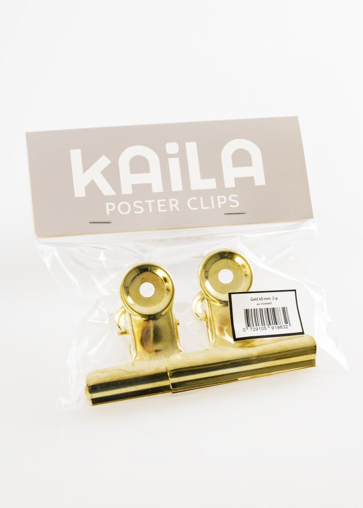 KAILA Póster Clip Gold 65 mm - 2-p