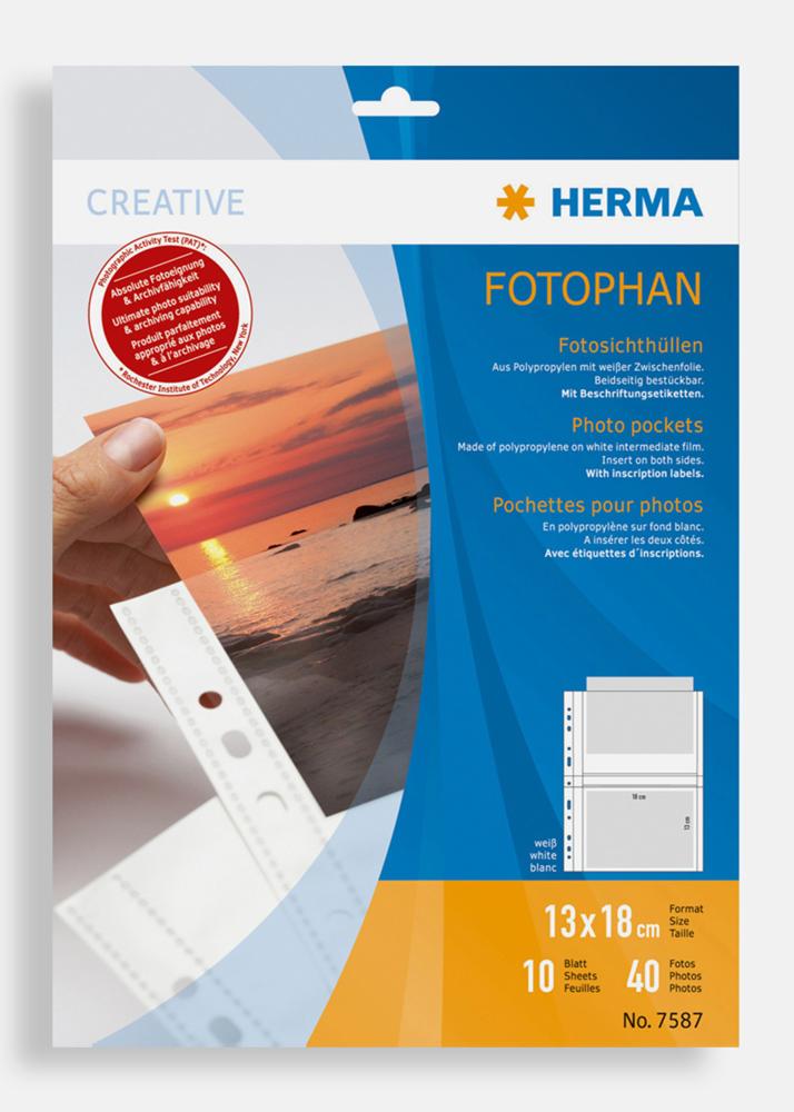 Herma Bolsas para fotografias 13x18 cm horizontal - 10 unidades Branco