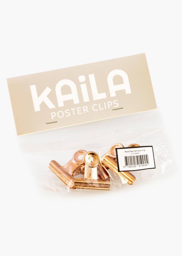 KAILA Póster Clip Rose Gold 30 mm - 4-p