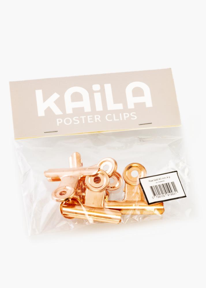 KAILA Póster Clip Rose Gold 40 mm - 4-p