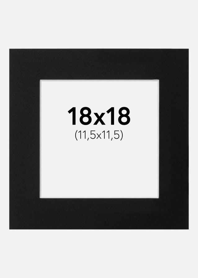 Passe-partout Canson Preto (Bordo interior branco) 18x18 cm (11,5x11,5)