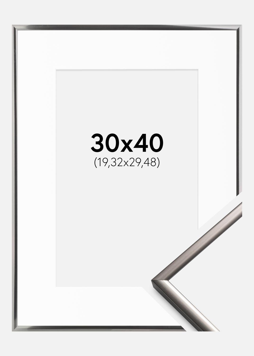 Product Image for Moldura New Lifestyle Aço 30x40 cm - Passe-partout Branco 8x12 inches