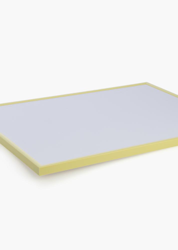 Moldura New Lifestyle Amarelo-claro 30x40 cm - Passe-partout Branco 21x29,7 cm