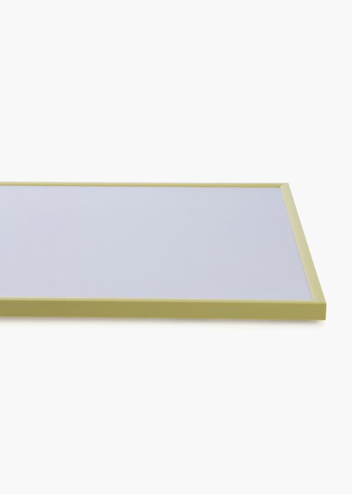 Moldura New Lifestyle Amarelo-claro 70x100 cm - Passe-partout Branco 62x93 cm