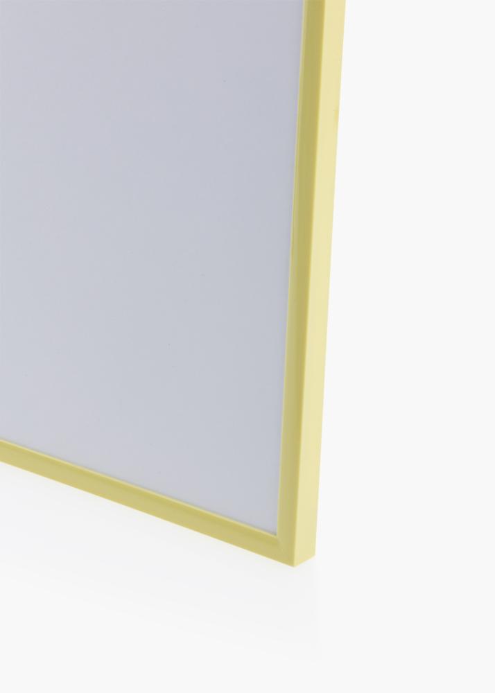 Moldura New Lifestyle Amarelo-claro 30x40 cm - Passe-partout Branco 21x30 cm